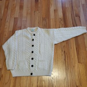 Aran Isles cable knit cardigan with pockets